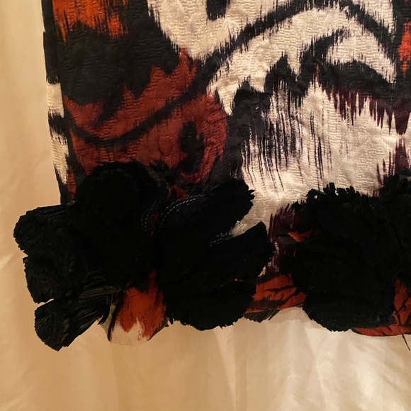 Johanna Ortiz Women's Red Talismatic Message Silk Midi-Dress Size 2 - Picture 6 of 10